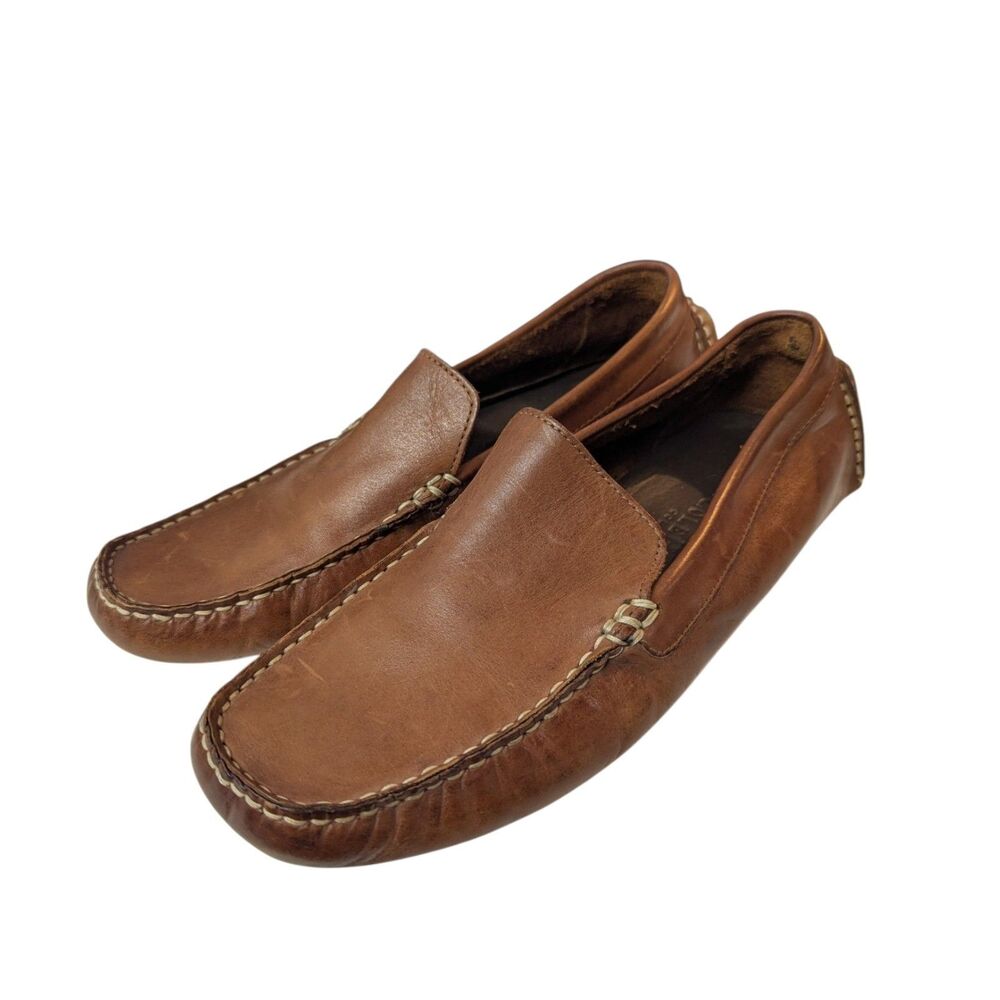 Cole Haan Country Women's 8 B Leather Driving Flats Loafers Shoes Brown Preppy